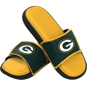 FOCO Mens NFL Team Logo Sport Shower Foam Slide Flip Flop Sandals